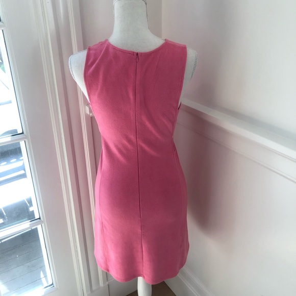 Pink Suede Dress With Cut Out Sides - Picture 6 of 8